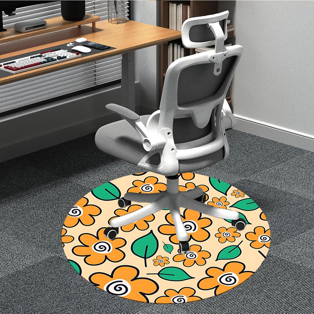 

1pc Floral Pattern Chair Carpet for Office, Soft Flannel Throw Mat, Perfect for Office, Holiday Party Decoration Choice yy260320089 80cm by 80cm