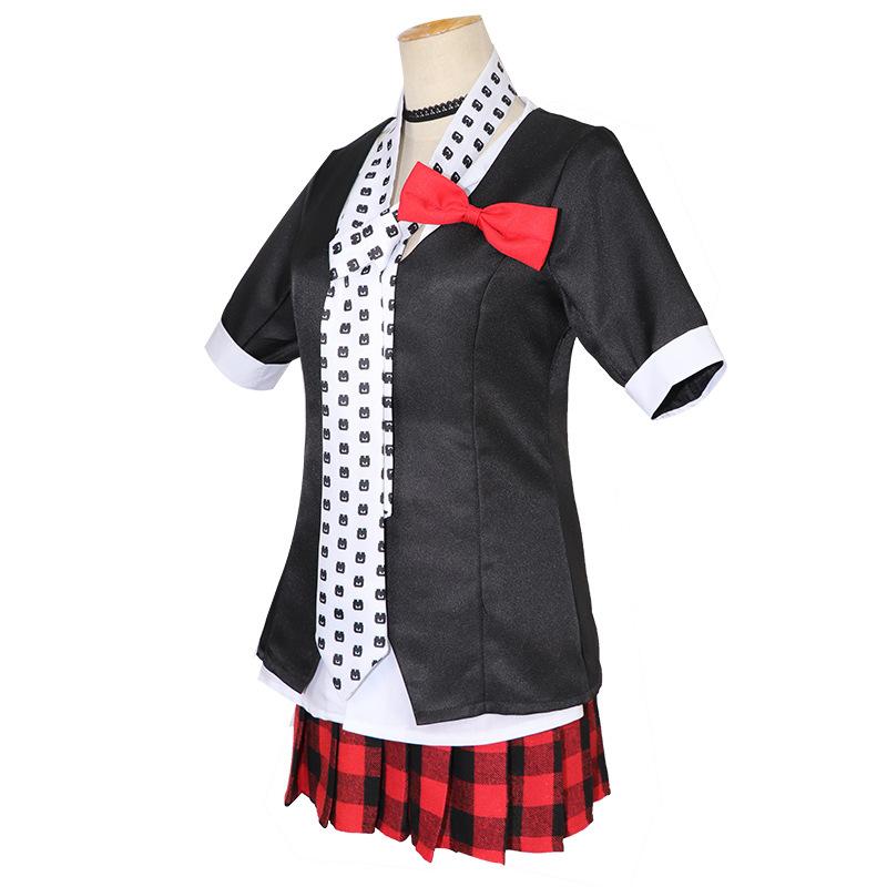 Anime Danganronpa Enoshima Junko Cosplay Uniform Cafe Work Clothes Short Skirt Double Tail Braid Wig Halloween Carnival Costumes