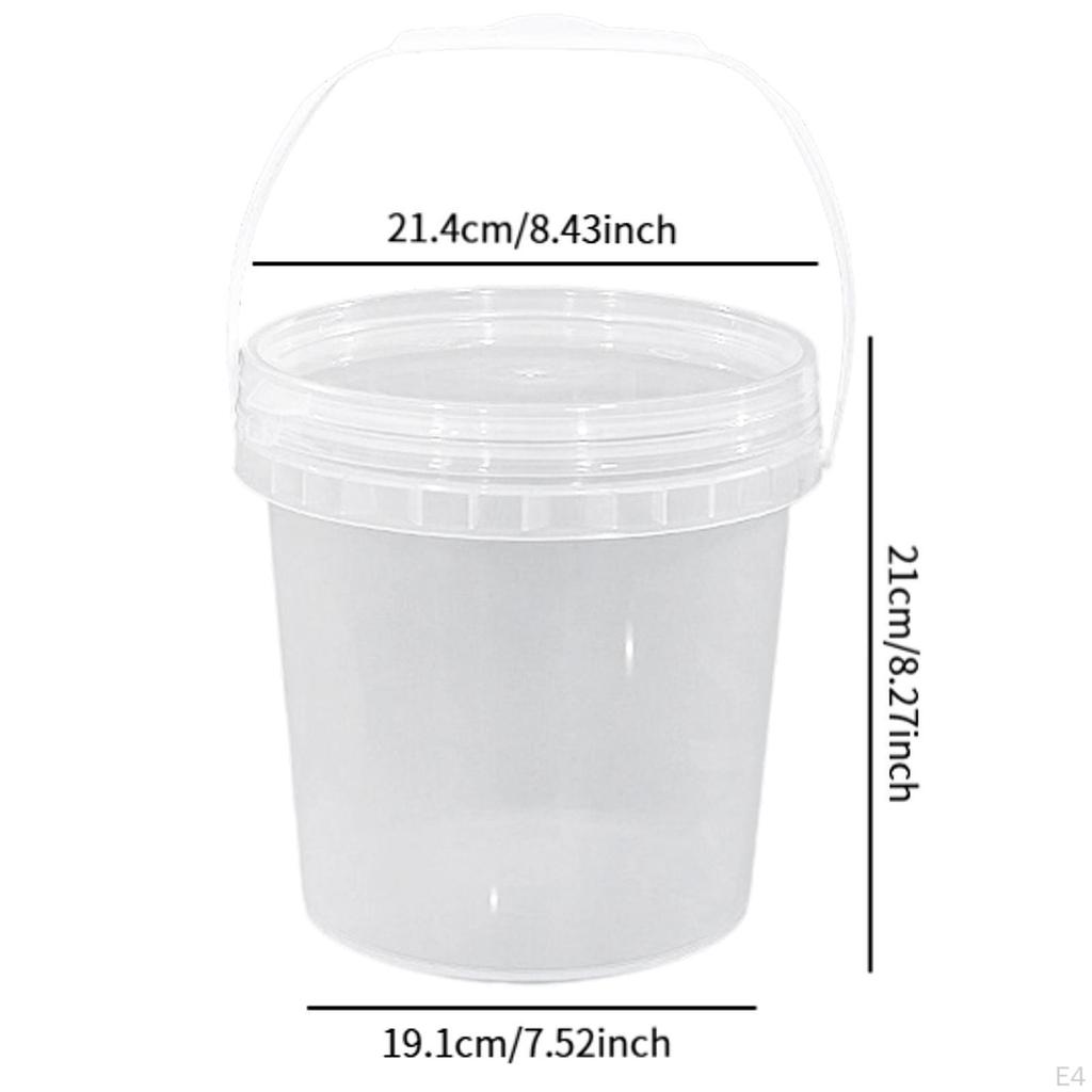 Paint Can Food Storage Container 5L Multipurpose Easy to Clean Bucket with Lid and Handle for