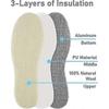 2025 2 Pairs Warm Premium Natural Wool Insoles for Winter, Thermal & Insulating Liners for Work Shoes, Boots, Slippers for Men & Women