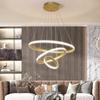 Personalized Nordic Style Minimalist Pendant Light for Living Room/Bedroom - Modern Circle Combination Design