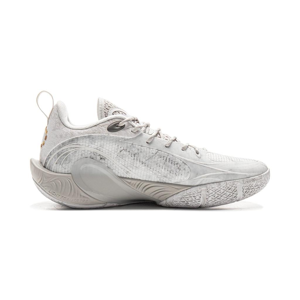 Li Ning DLO1 Demping Lage top Basketbalschoenen Heren Wit Grijs ABPV009-44