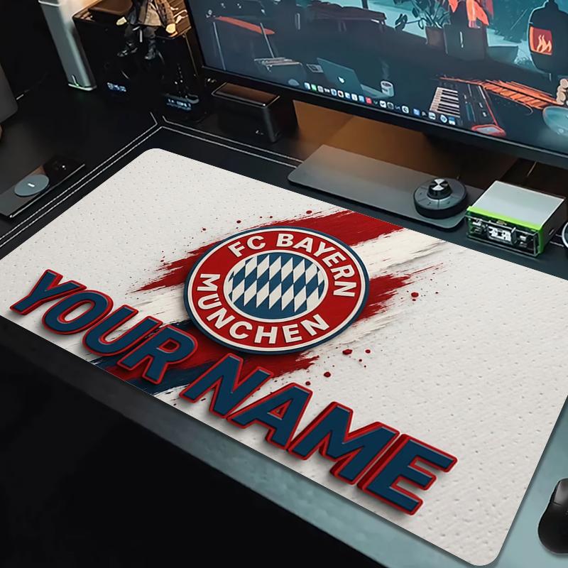 Tappetino Mouse Personalizzato Bayern Monaco FC Grande Cuscino per Tavolo da Gioco Antiscivolo Laptop Tablet Mousepad Grande Tappetino XXL Mini PC Tappetino da Gioco Con Bordo Lock_XIA