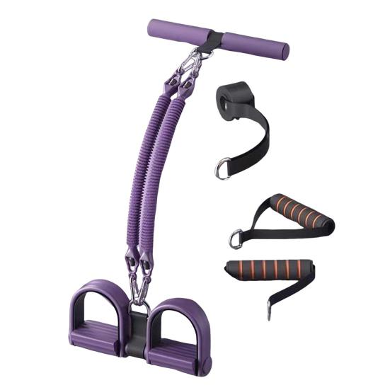 2/3/4-Tube Pedal Puller Resistance Band with Handle Multifunction Elastic Yoga Sit-up