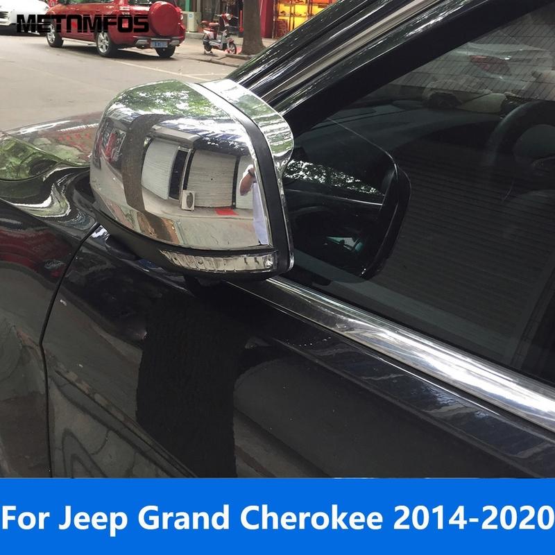 For Jeep Grand Cherokee 2014- Chrome Rear View Side View Mirror Cover Trim Protector Exterior Accessories Car Styling