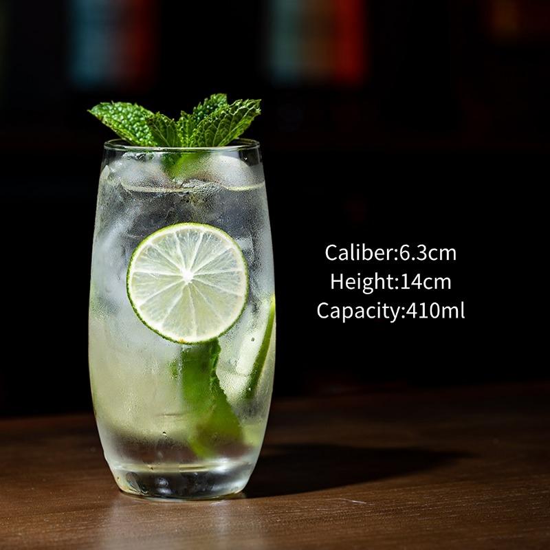 Mojito Juice Glasses Cups,Long Island Iced Tea Glass Cup,Collins Glass, Bar Straight-sided Glass Cups, Transparent Cocktail Cup