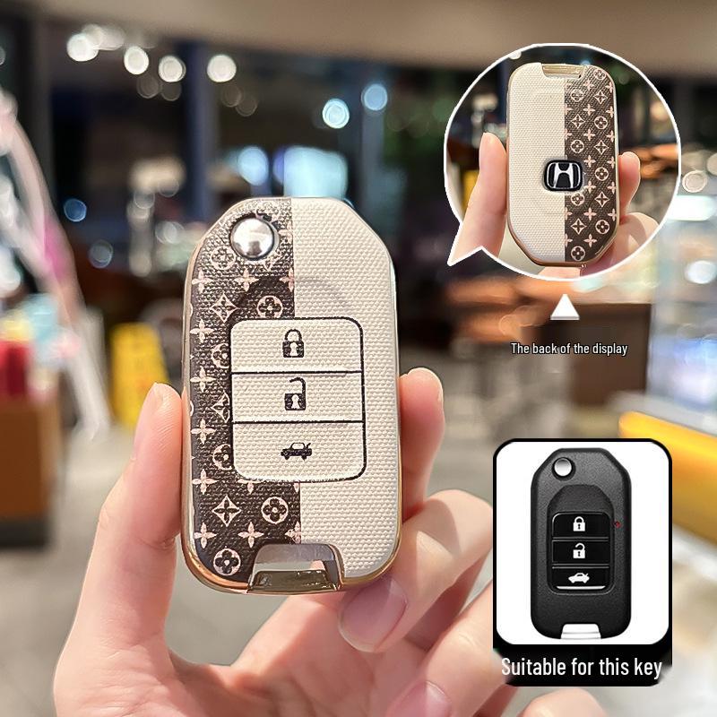 Compatible Key Case for CRV, Lingpai, Binzhi, XRV, Fit, Civic, Guandao, Accord, Spirior Car Models