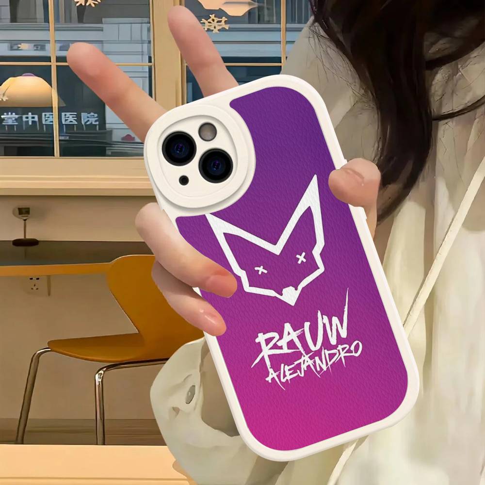 R-Rauw Alejandro Phone Case Hard Leather For IPhone 16 15 14 13 Mini 11 12 Pro Max Plus Fundas