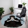 1PC Anime Character Office Round Rug, Non-slip, Soft and Durable Office Rug for Interior Decoration, Perfect for Office, Beautiful Decoration