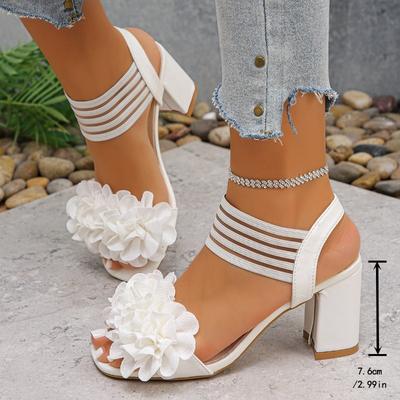 Mode Mode Feenstil Sandalen mit hohen Absätzen Bequemes Zwei-Wege-Design Blockabsatz