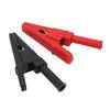10pcs Electric Test Clip Brass Red Black 4mm 0.2in Hole 20mm 0.8in Open Type Copper Testing Clamp for Power Test