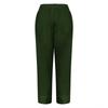 Women's Fashion Color Loose Color Elastic Waist Pocket Straight Leg Casual Cropped Pants