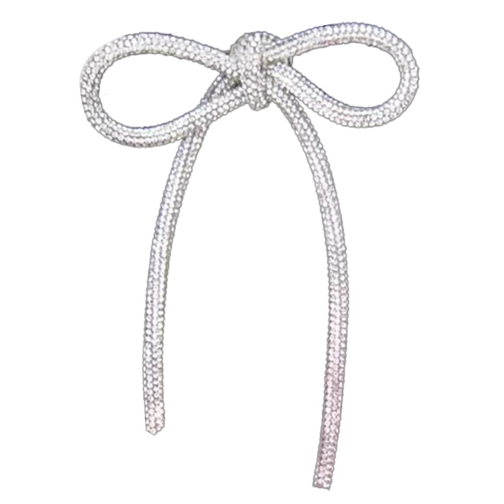 Elegant Rhinestone Bowknot Lapel Pin Stylish Women's Fashion Party Dress Brooch Jewelry Accessory for Parties Gatherings