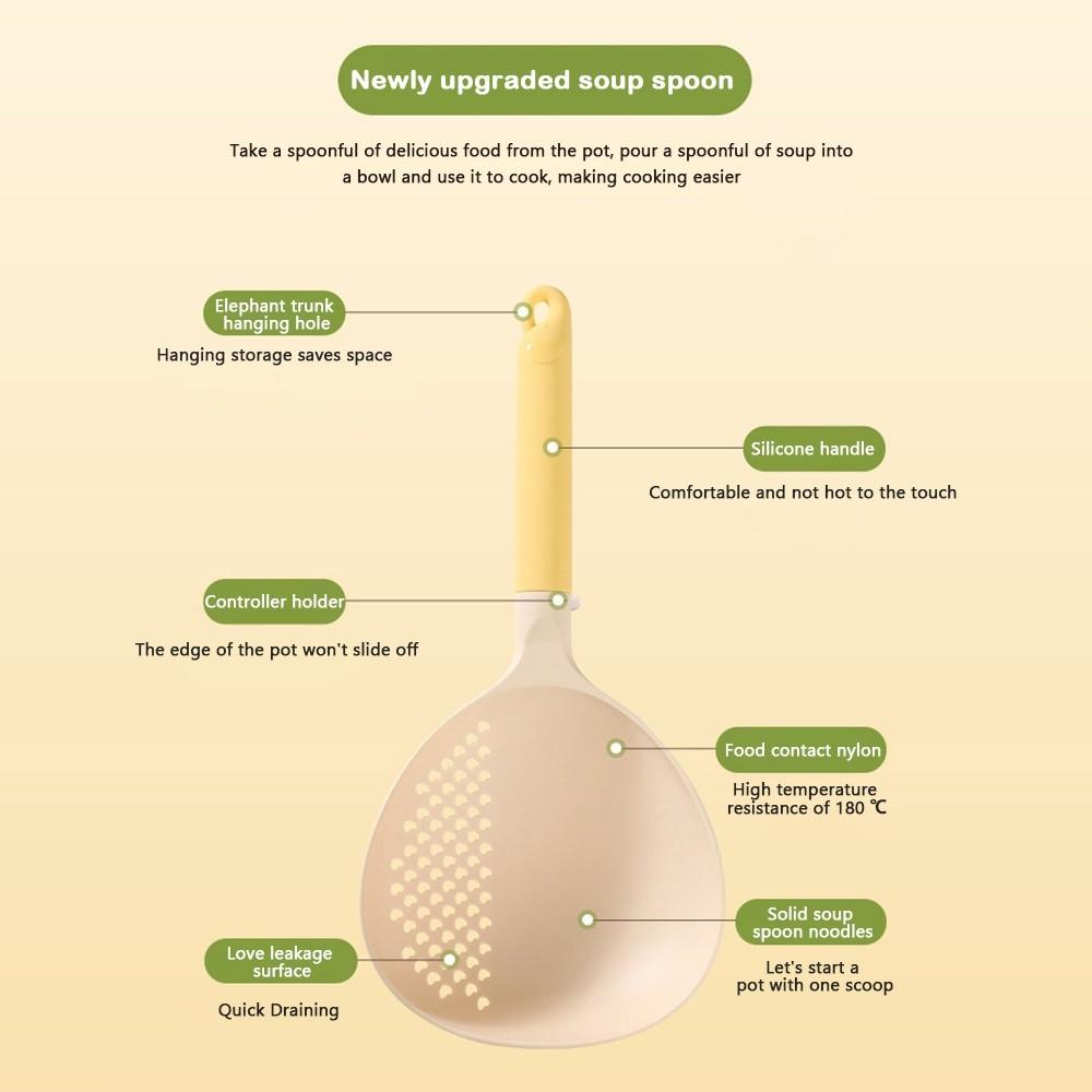 High Heat Resistant Soup Ladle 2 in1 Soup Drain Colander New Vegetable Strainer  Kitchen Use