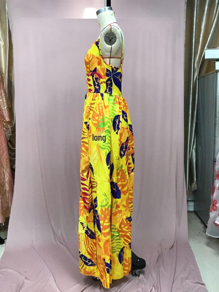 Spring Fashion Bohemian Strapless Maxi Dress with Four Way Stretch