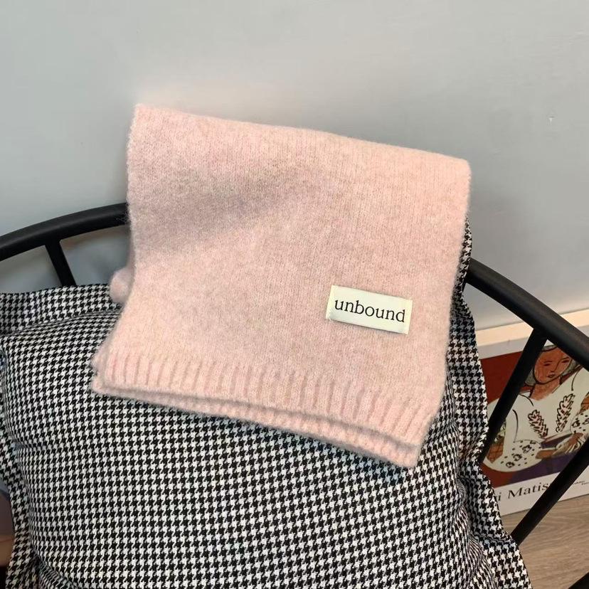 Highly Recommended! Korean Dongdaemun Knitted Wool-Blend Scarf - Winter Solid Color Korean Style Neckwear