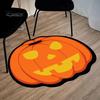 Durable Fade-resistant Rug Halloween Bathroom Rug, Spider Web Bath Mat, Gothic Pumpkin Lantern High-definition Printed Carpet Non-Slip Area for Front