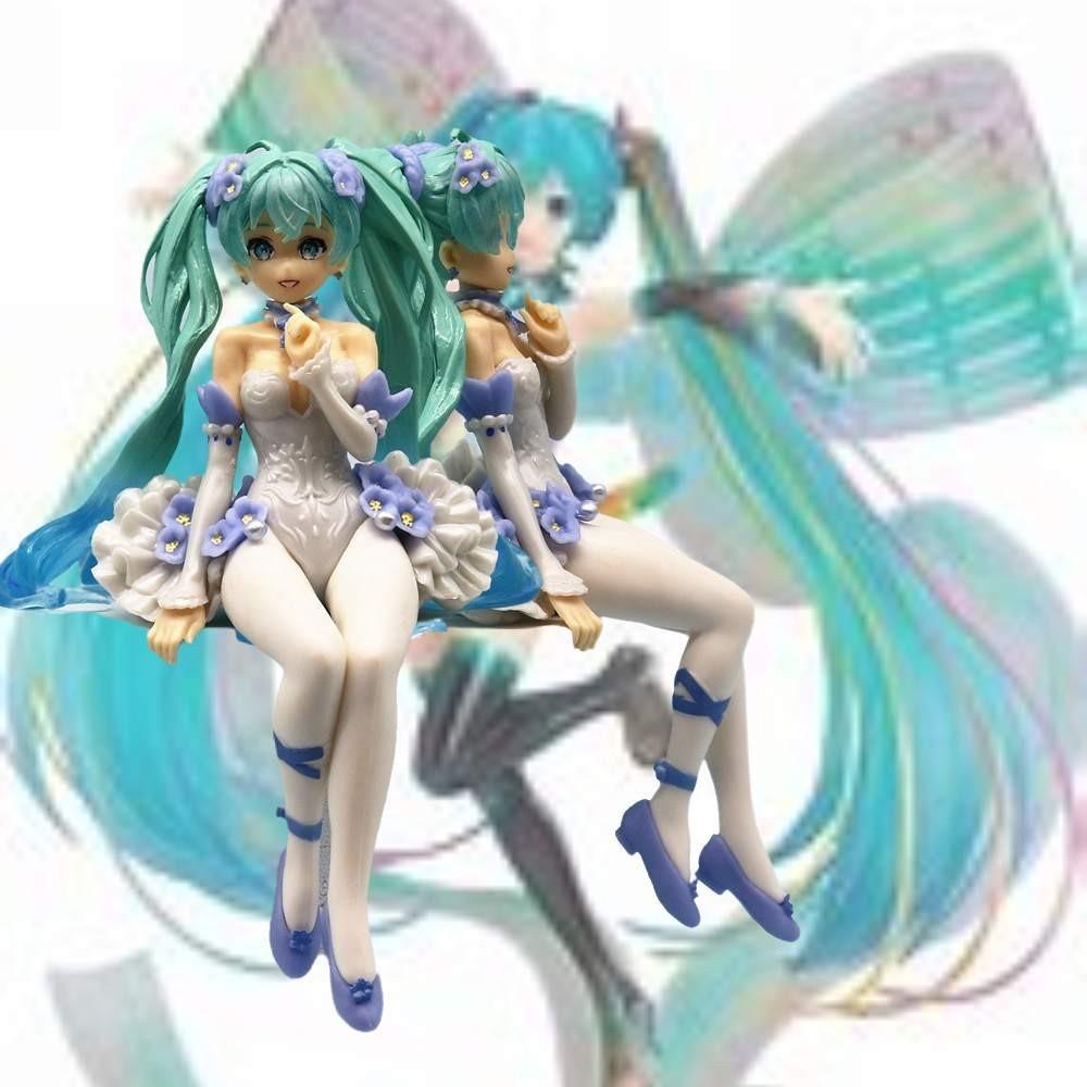 15cm Pink Butterfly Flower Spirit Hatsune Miku Pvc Figure Model