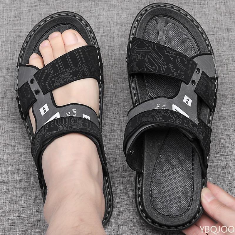 Fashion Trendy Design Men's Sandals Comfortable Beach Sandals Non Slip Driving Men's Two Piece Slippers Platform Sandals Zapatos Hombre