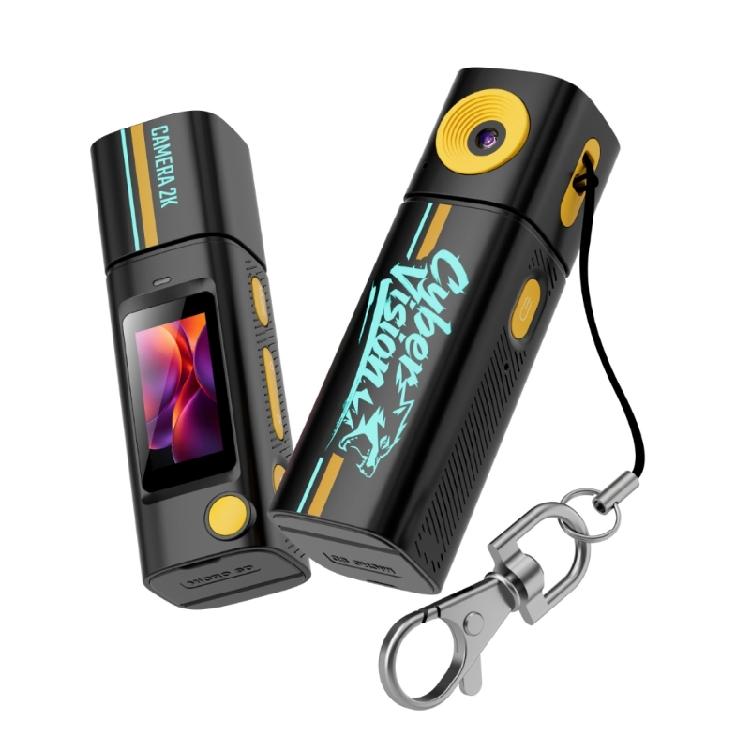 Modischer Daumenkamera-Schlüsselanhänger mit Typ-C-Ladefunktion & Tonaufnahme-Funktionen Kleine Schlüsselringe Kamera-LCD-Bildschirm