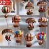 Festival Santa Parachute Hanging Ornament For Holiday Decors And Auto Interior Wooden Christmas Decoration With Reusable Design