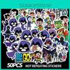 Lebhaftes 50-teiliges Teen Titans Go Sticker-Set zum Personalisieren von Gepäck und Fahrrädern