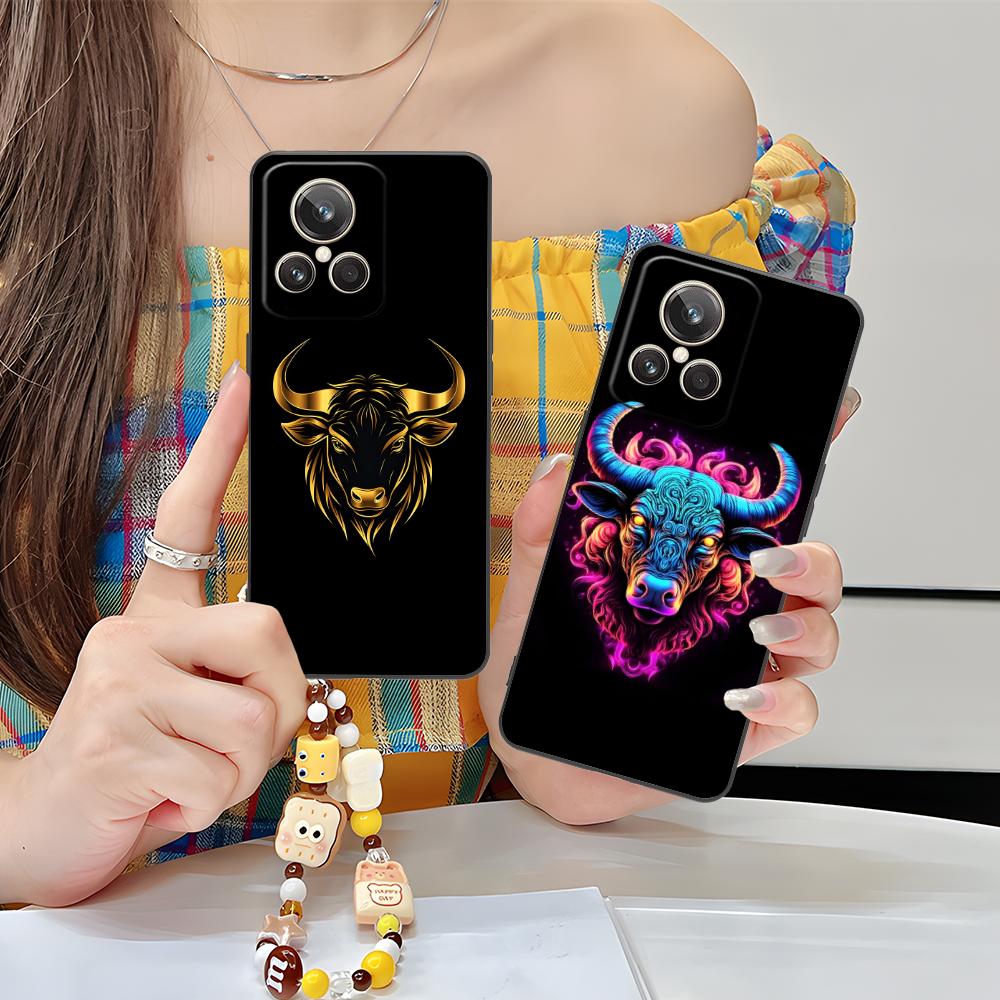 Bull Head Phone Case for Realme GT 8 Neo Pro C75 73 71 C67 65 C55 53 C35 31 C20 15 Soft TPU Shockproof Cover