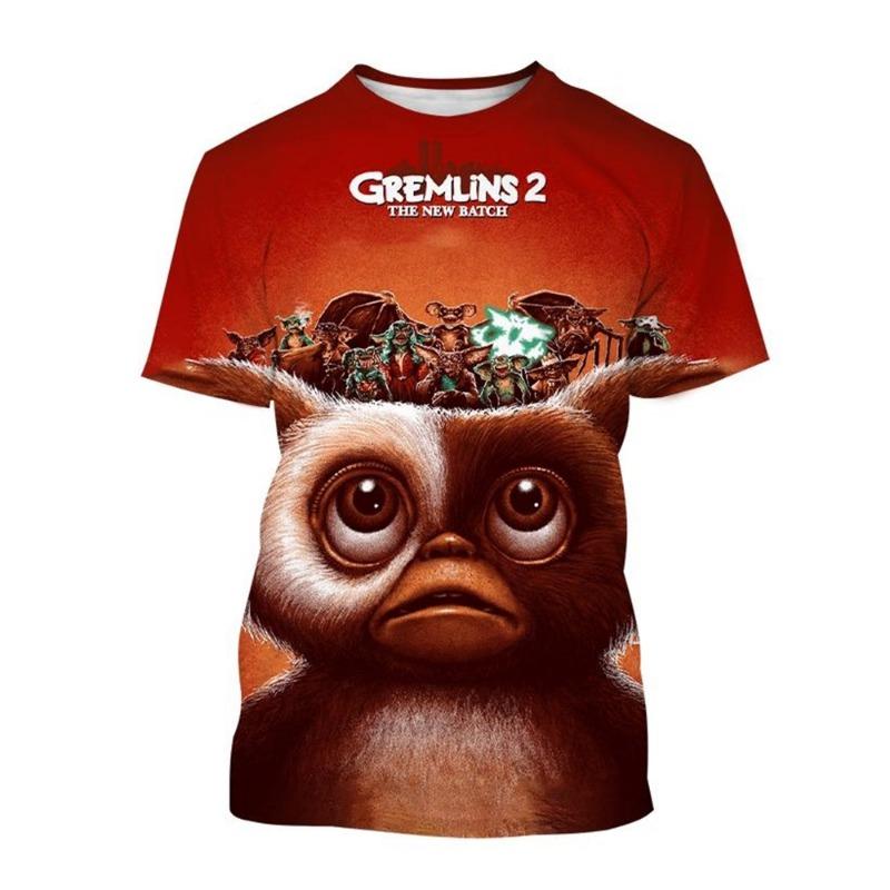 Mode heißer Verkauf neues Weihnachts-Horrorfilm Gremlins 3D-gedrucktes T-Shirt Puppenmonster bedrucktes T-Shirt Herren und Damen Kinder Tops