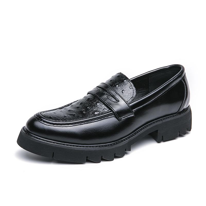 Fashion Designer Brand Men's Leather Casual Shoes Elegant Retro Banquet Dress Shoes Versatile Men's Commuting Driving Shoes Anti Slip