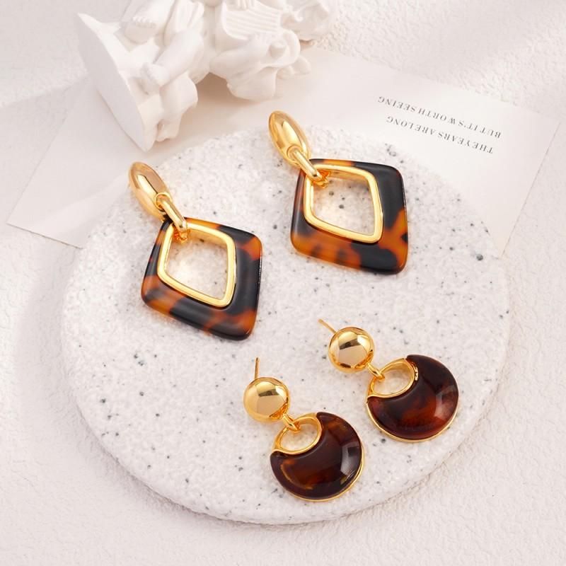Geometric Heart Leopard Print Tassel Earrings Women Statement Fashion Drop With Copper Post 2026 Collection