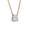 JINYOU 1061 Delicate Shiny Cubic Zirconia Stainless Steel Water Drop Pendant Necklace Stud Earrings Waterproof Chic Jewelry