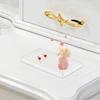 Clear Acrylic Toiletry Holder Decorative Tray, Modern Rectangular Vanity Space Small Tray for Toothbrush Saving Jewelry And Perfume Organizer Bathroom
