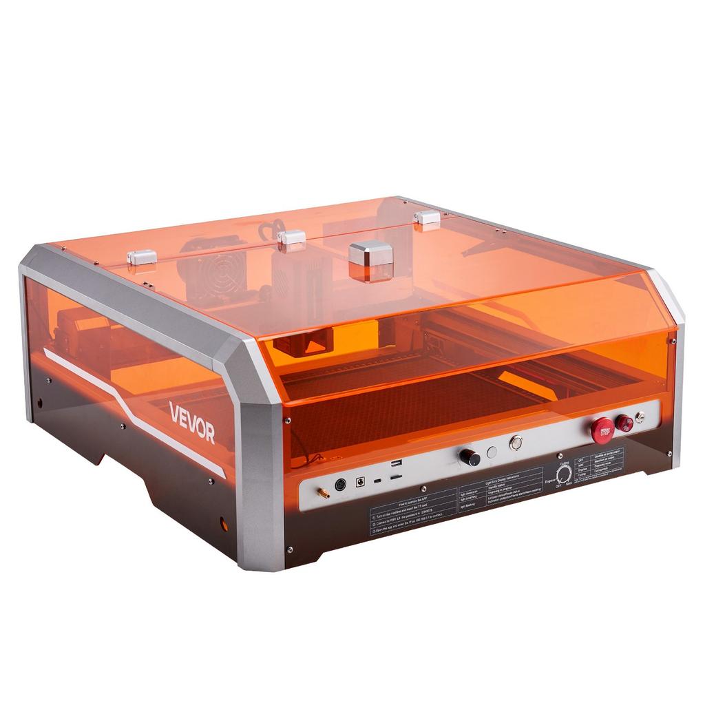 VEVOR Laser Engraver, 20W, Laser Engraving and Cutting Machine with Enclosure Camera, Laser Cutter, 400 x 400 mm Working Area, 30000 mm/min, for Wood