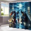 Superhero Shower Curtain - Polyester, Machine Washable with Hooks, Themed Bathroom Decoration for Fans, Curtains for Bathroom