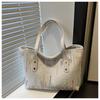Tote Bag Womens Fall Casual Soft Purse With Zipper Closure For Daily Use
