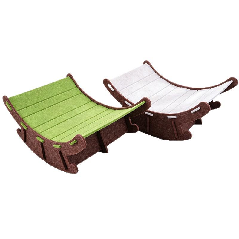 Vertical Felt Cat Scratching Post & Bed with Integrated Toy - Durable, Wear-resistant, No Shedding