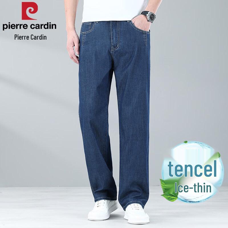 Pierre Cardin Men s Tencel Lyocell Straight Leg Summer Jeans 36