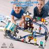 HOGOKIDS Brinquedo de Construção Montanha Russa Espacial - 888 Peças Conjunto de Construção Apresenta Plataforma Elevatória, Satélites, Foguete Montável Parque