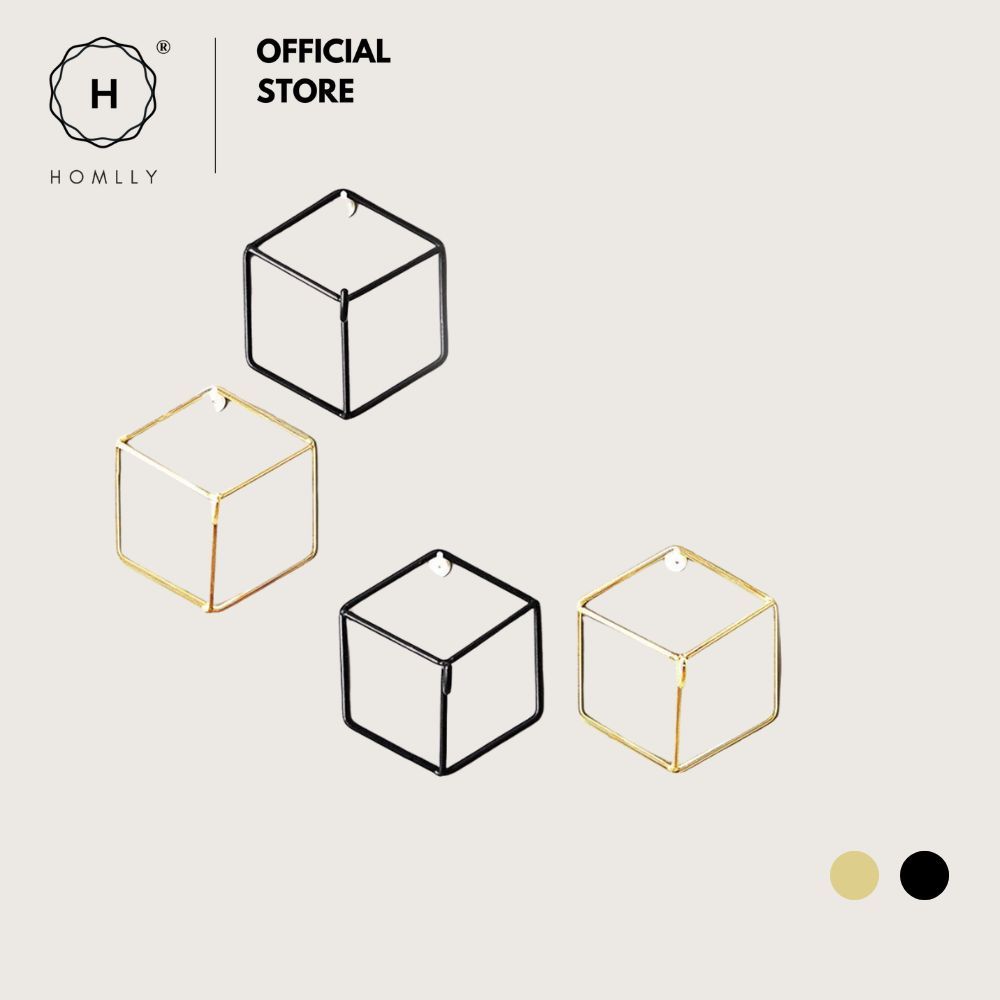 Homlly Geometric Wrought Iron Wall Hooks Decoration