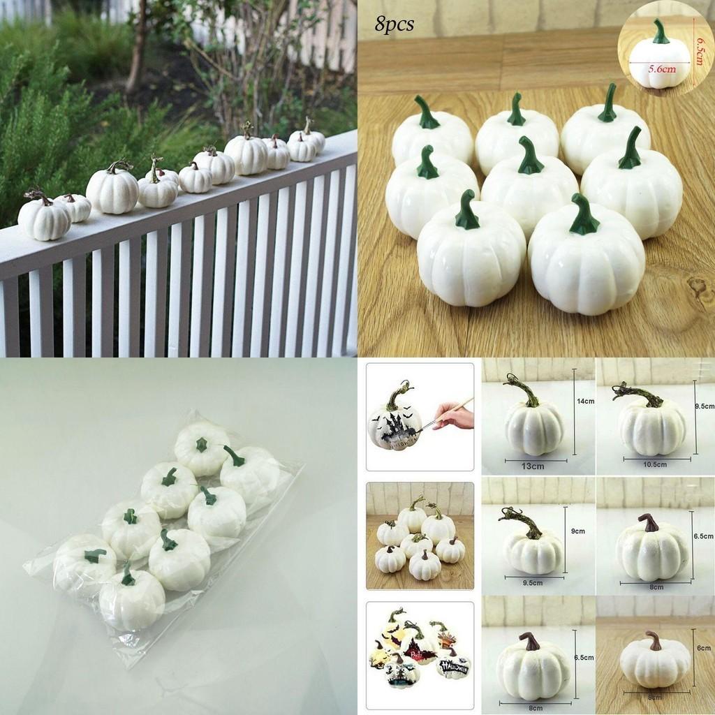 Beautifully Crafted 6pcs Artificial Pumpkins Ideal For Halloween Party And Garden Decor