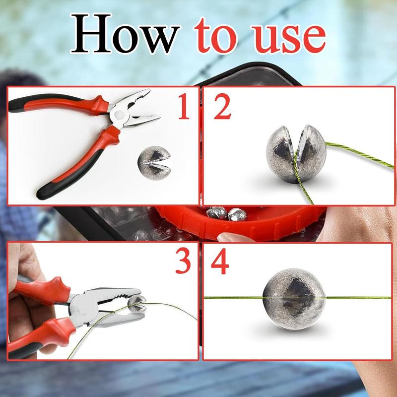 179 buc Plumbi Split Shot, Set de Articole de Pescuit cu Dispenser cu 7 Compartimente și Clești, Plumbi de Pescuit din Metal Moale pentru Pescuit la Crap și Pescuit Grosier