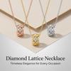 Diamond-encrusted Rhombus Pattern Lucky Bead Necklace Beautiful, Noble, Atmospheric, Daily Wear Jewelry High Quality