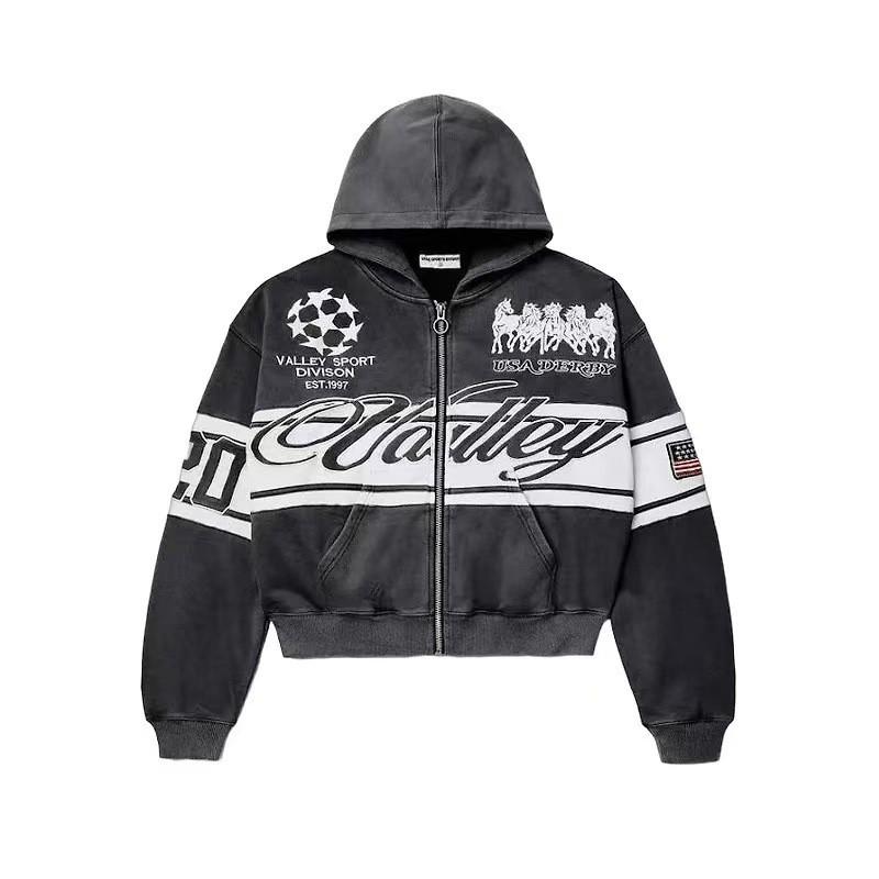 2026 Trendy Unisex Oversized Hoodie With Retro Letter Print Loose Fit Cotton Blend Sweatshirt