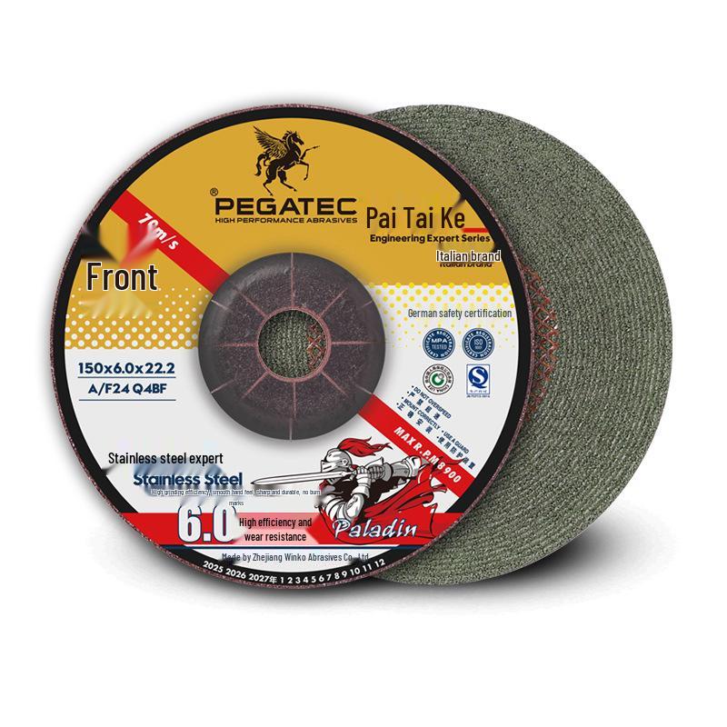 Pegatec 100x6mm Thickened Stainless Steel Angle Grinder Grinding Wheel