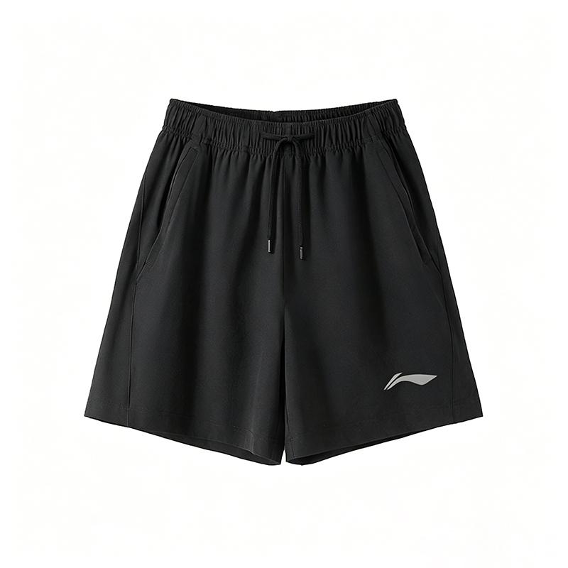 Li-Ning Summer Elastic Comfortable Lightweight Breathable Sports Shorts Unisex shorts Black ASKV410-2W L