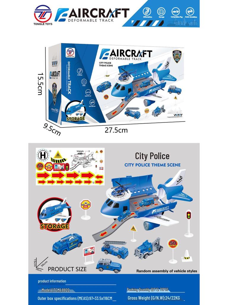 Multifunctional Inertial Airplane Toy Set - Large Size Gift for Children