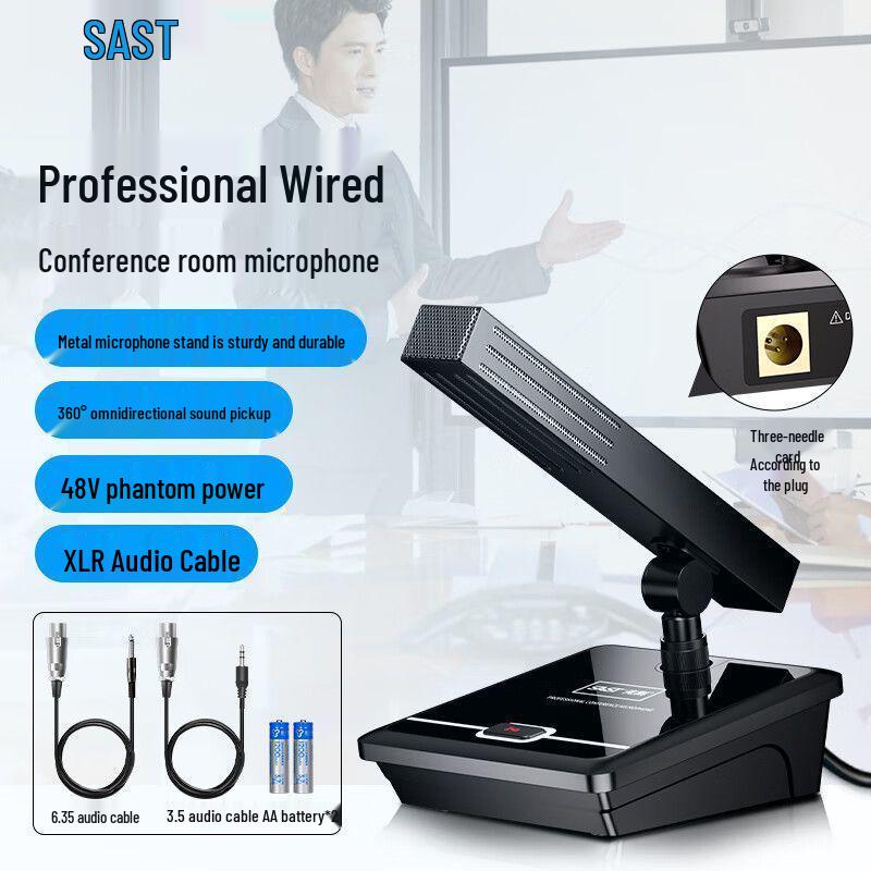 Xiangke OK-32 Wireless Dual Gooseneck Desktop Microphone for Live Broadcasts and Conferences