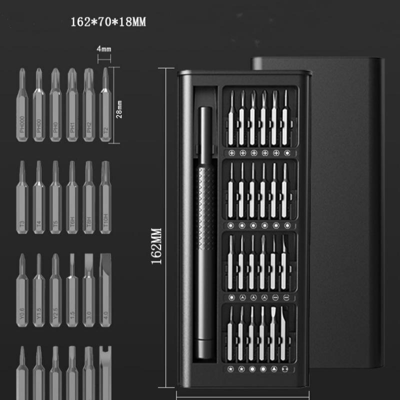 

26 in one precision screwdriver set for mobile phones, clocks, computers, model airplanes, maintenance and disassembly tools, mu серый