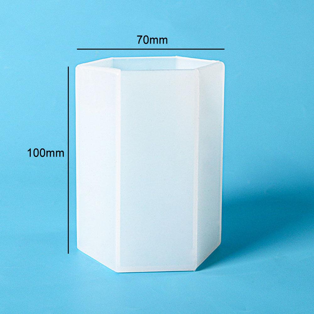 Silicone World Cylinder Hexagon Silicone Mold DIY Epoxy Resin Mold Candle Mould Aromatherapy Candle Wax Molds Clay Plaster Mould