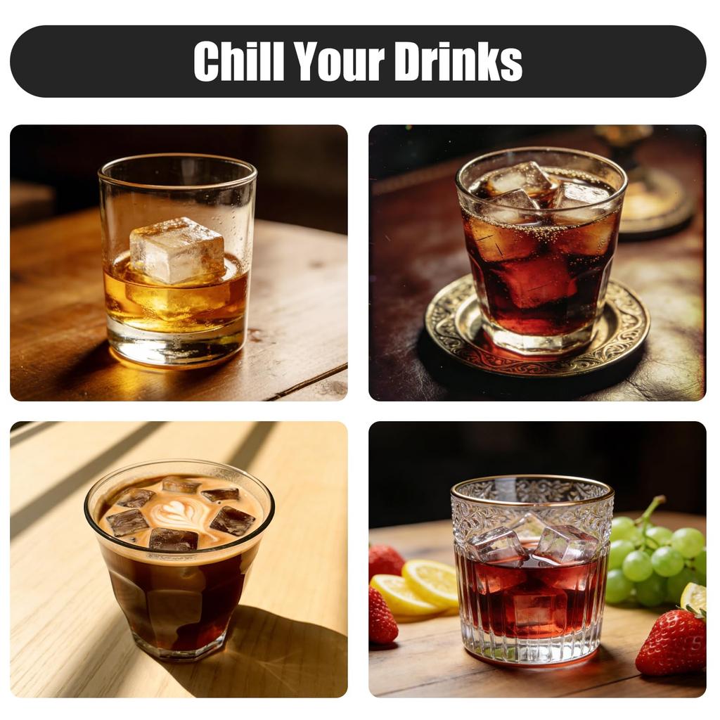 15 Grids Ice Cube Trays 100% Food Grade Silicone Ice Molds Easy Release Flexible Ice Cubes Mould with Lid for Whiskey Cocktail